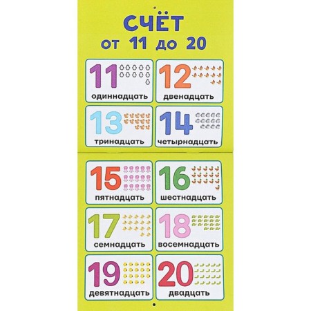 Mathematics for children. All posters in one book. 11 large colored posters. Kruglova A.-3