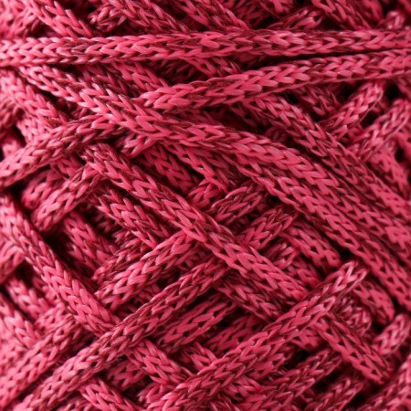 Knitting cord 35% cotton, 65% polypropylene 3 mm 85m/160 ± 10 g (cherry/bright pink)-2