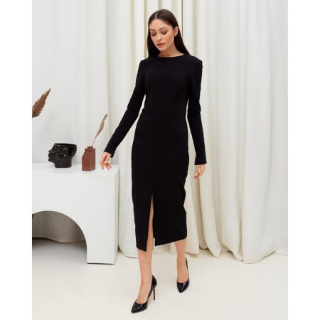 Women's dress Midy Mist, size 50, black color-2