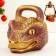 The piggy bank "Giry Snake" is brown, 20cm