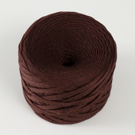 Knitted yarn "Ribbon" 85m/170 ± 5 g (coffee)-1