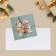 Mini-postcard "New Year's Epistle", 7 x 7 cm, New Year