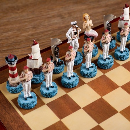Chess souvenir "sea stories", h king-8 cm, pawns-6 cm, 36 x 36 cm-2