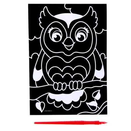Set for creativity: Lunar engraving and applique with sequins "Owl"-3