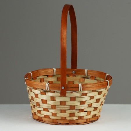 Wicker basket, d21 x 10/24 cm, bamboo-1