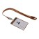 Badege-carman vertical (external 120 x 75mm), internal 100 x 69mm, metal, gold, tape 40 cm