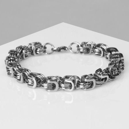 Bracelet of male "steel" wheels, color silver, 21.5 cm