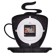 Watch Wall Interior "Cup", silent, 25 x 24 cm, aa