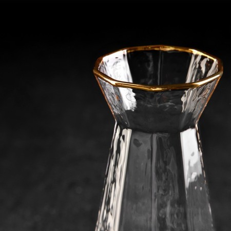 Set for glass drinks "Irine. Gold ", 5 items: Capherine 300 ml, 4 glasses 70 ml-2