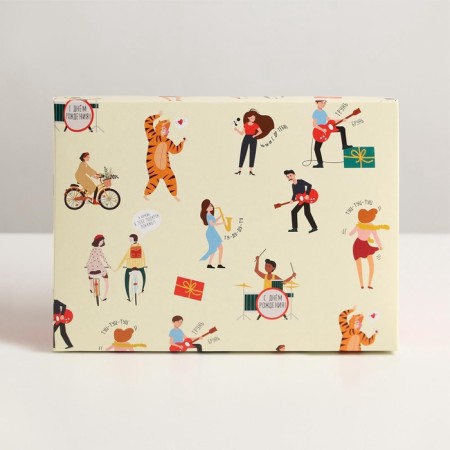 Gift folding box, packaging, “with de Rae”, 21 x 15 x 7 cm-4