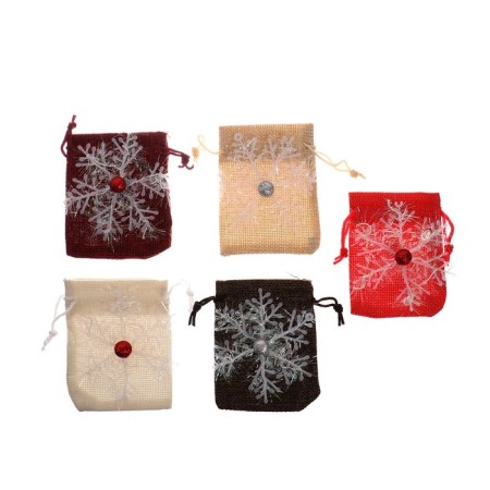 Snowflake gift bag, size: 9 × 7 cm, mix color-1