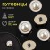 A set of buttons on the leg, d = 21.5 mm, 5 pcs, pearl/gold color
