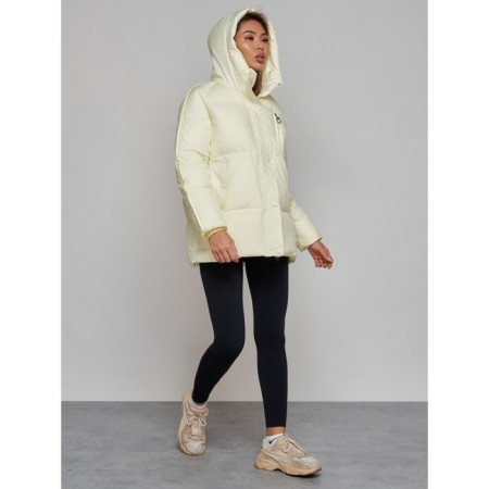 Winter jacket, size 42, light yellow color-7
