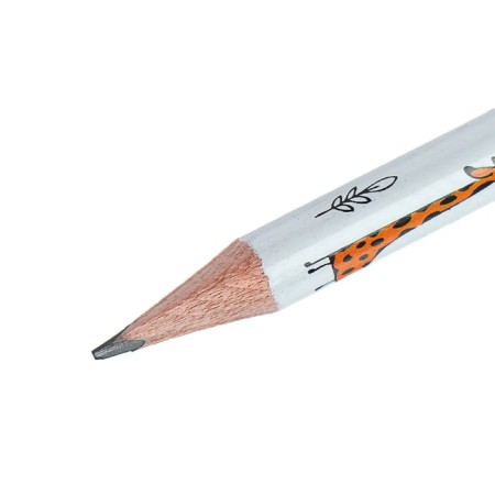 Pencil Chernographic 2 mm Happy Graphix "Giraffes", NV, three -sided-1