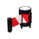Cassette with an exhaust ribbon - 280 cm, height - 11 cm, width - 48 mm, red/white