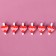 Decorative clothing “hearts with a bow” set 6 pcs., 2 × 11.5 × 16 cm