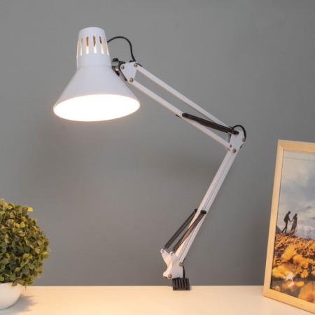 Lamp on the clamp 101 "Springs, white" E27 40W Risalux-1