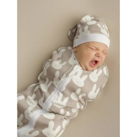 Lightning diaper with a hat with a cap Amarobaby Soft Hugs, size 56x68 cm-6
