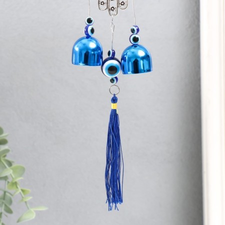 Wind Music Metal "Fatima Hand" from the evil eye with a brush 2 bell 23 cm-3