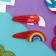 Invisible hair "Abel" (set 2 pcs) Rainbow, 5 cm