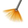 Brush fan synthetics, hana fantasize No. 2 (hair length 25 mm), short matte handle