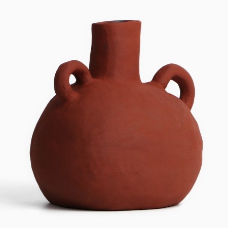 Vase for flowers decorative "Adriatic" Terracotta color 20 x 23 x 12 cm-1