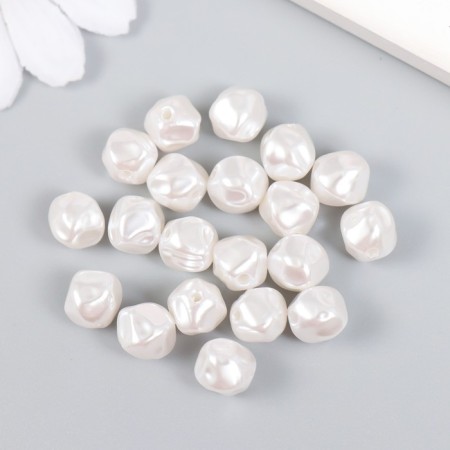 Beads for creativity plastic "Pearl of irregular shape" set 20 pcs 0.8x0.8x0.8 cm 624806-2