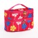 Cosmetic bag, 2 parts on lightning, raspberry color