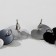 Earrings Metal "Trend" hearts, black-silver color