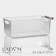 Storage container with handle LADOM "Crystal", 34 × 18.3 × 12 cm, transparent