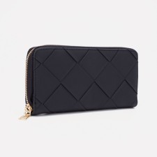 Women's wallet with lightning, black color