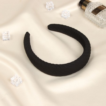 Hair rim "Jeannette" Classic Ornament, 3 cm, black