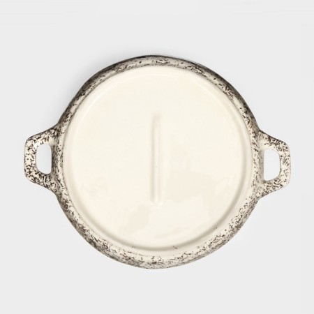 Ceramic baking form "Round", gray, 1 variety, Iran-3