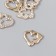 Decor for creativity metal, rhinestones "heart with hearts" gold 1.8x1.5 cm