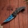 The souvenir is wooden "Automatic folding" Blue, blue
