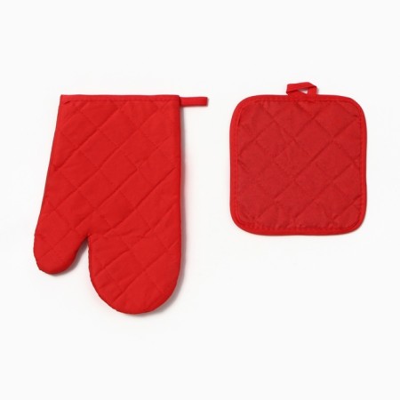 New Year. Kitchen set of 2 perm of the share "Holidays" Take 17*17cm, mittens-castle 26*16cm, 100%p/e-2