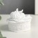 Polystone box white angel on a flower 6*8*8.5 cm mix