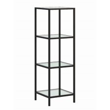 Bathroom rack 3, 350x250x964, black muar/colorless glass