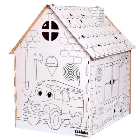 House-painting from cardboard "Fire Station"-4