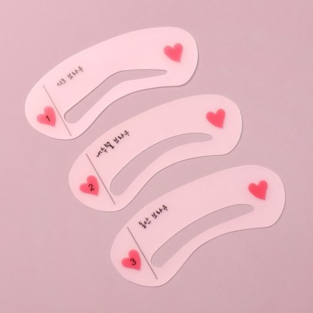 Stencils for makeup and eyebrow correction, set - 3 pcs-2