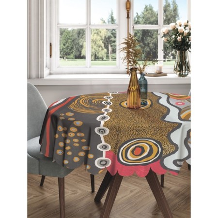 The tablecloth “African abstraction”, round, Saten, d = 150 cm