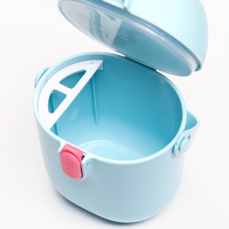 Container for storing baby food 450 ml., With a spoon, blue color-16