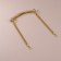 Handle for a bag, bamboo, with chains and carbines, 60 cm, gold color