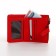 Women's wallet on the button, red color
