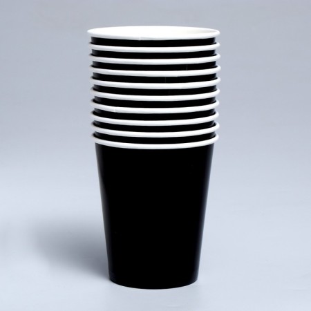 A single -single -paper cup, black color, 250 ml-1