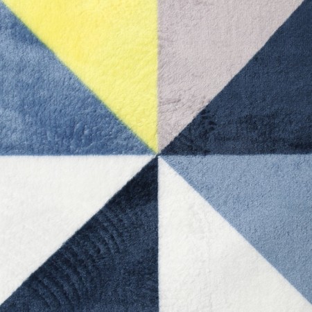 Pyramid plaid 200x220cm, yellow-blue, microfiber 190g/m, PE 100%-1