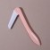A razor for eyebrow correction, with interchangeable razors - 4 pcs, white/pink color