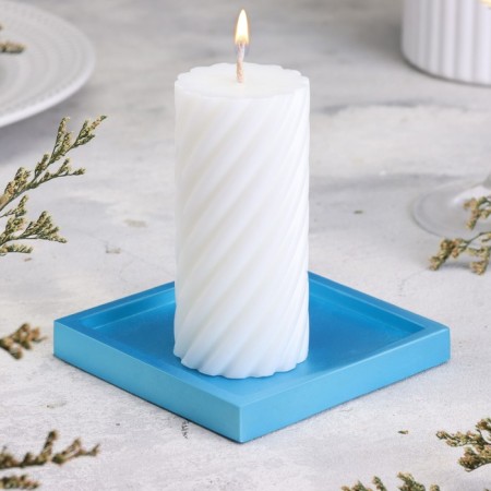 Square Square from gypsum, 10x1.5cm, blue