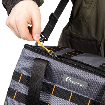 Bag Fisheries Running Base Lure Bag XL, 38x26x25 cm, color gray + 5 boxes Luno 28-6