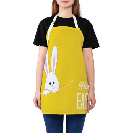 Apron kitchen with a photo print "Easter rabbit", adjustable, size OS